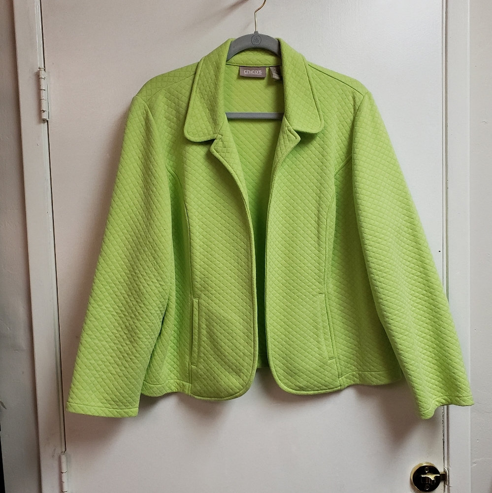 Chico's quilted fabric jacket - size 2